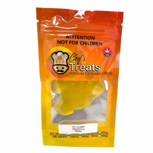 Buy pineapple flavoured weed gummies online from Chef's Treat.