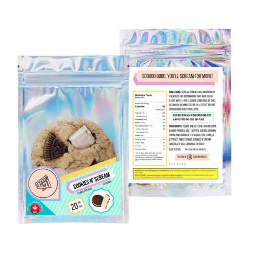 Cookies N' Scream 20mg THC | Scream Edibles | Crystal Cloud 9