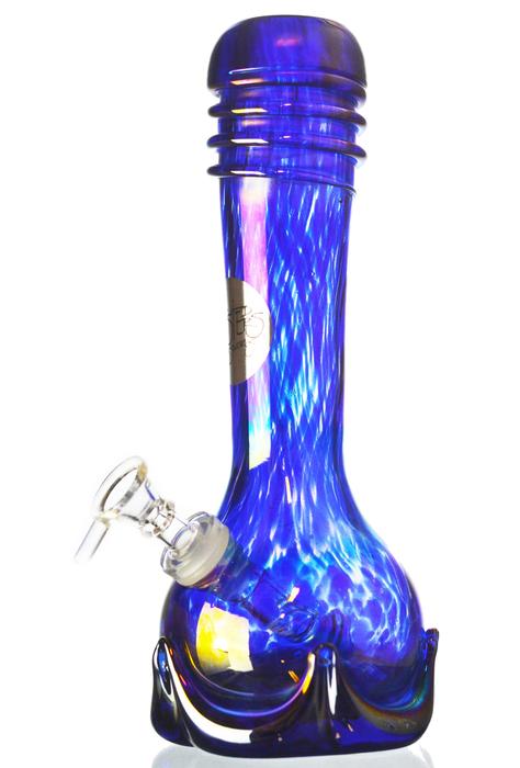 Twisted Sisters - 10" Bubble Base Beaker Bong with Spirals