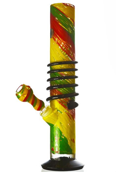 Twisted Sisters - 12"  Colored Straight Tube Bong