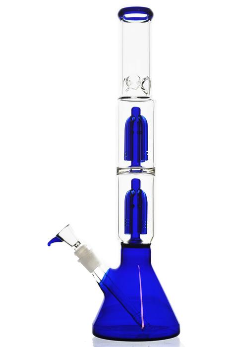 18” Double Tree Perc Straight Tube Water Pipe