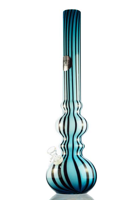 Twisted Sisters - 18" Bubble Base Striped Bong
