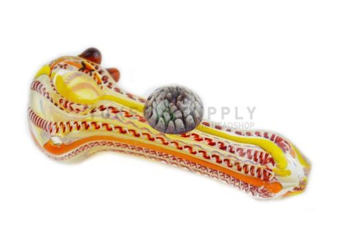 Implosion Marble Spiral Glass Pipe