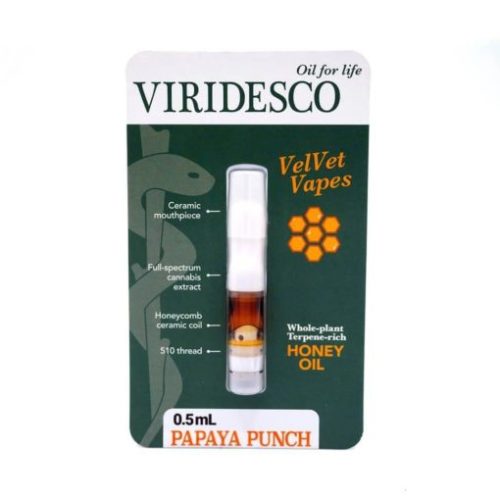 VIRIDESCO -Honey Oil 0.5mL Cartridges Papaya Crunch