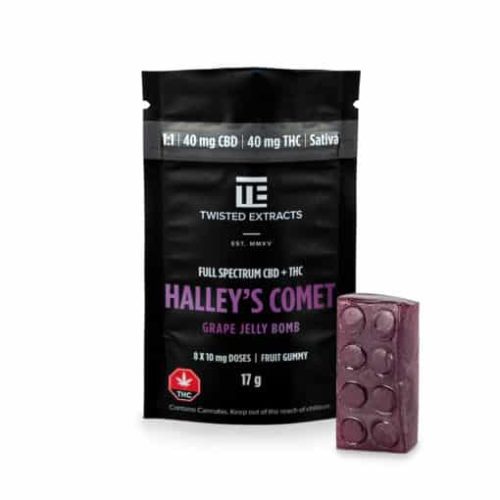 weedsmart_image_Twisted Extracts -1:1 THC/CBD Grape Halley’s Comet Jelly Bomb