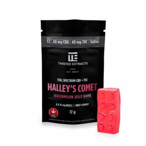 weedsmart_image_Twisted Extracts -1:1 THC/CBD Watermelon Halley’s Comet Jelly Bomb